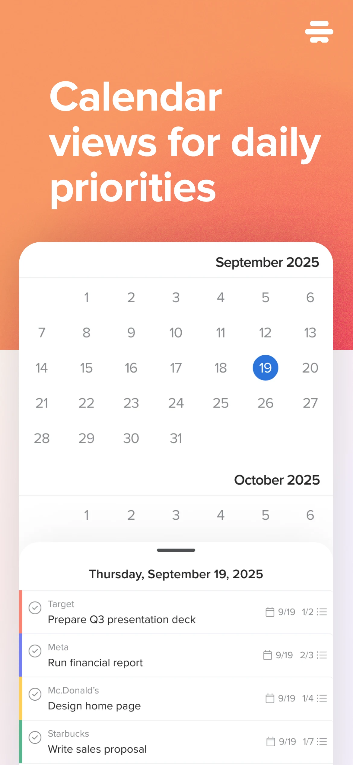 Hive: Manage projects screenshot
